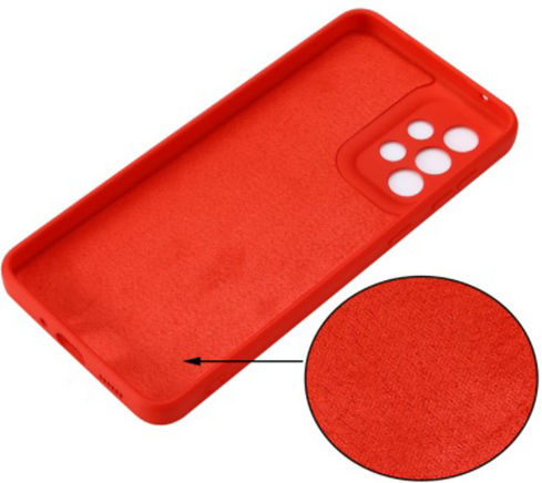 5g Back Cover Σιλικόνης Κόκκινο (Galaxy A73)