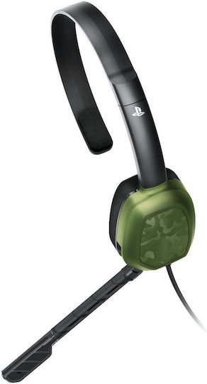 PDP LVL 1 Auf dem Ohr Gaming-Headset mit Verbindung 3,5mm New Green Camo für PS4