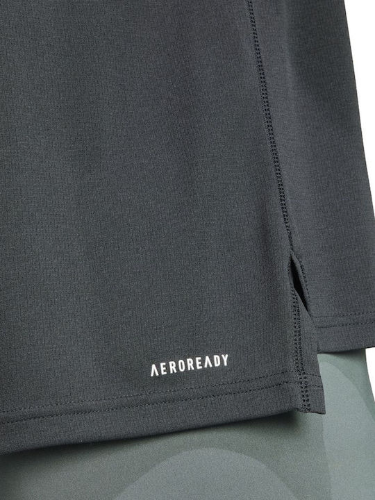 Aeroready Athletic Long Sleeve Black Blouse