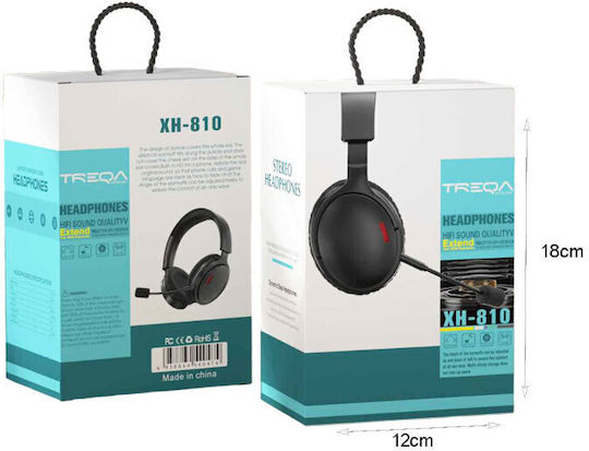 Treqa XH-810 Over Ear Gaming Headset με σύνδεση 3.5mm