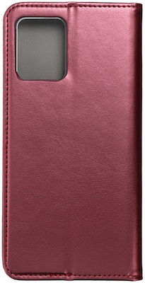 Motorola Book Fabric / Silicone / Plastic Burgundy (MOTOROLA G54)