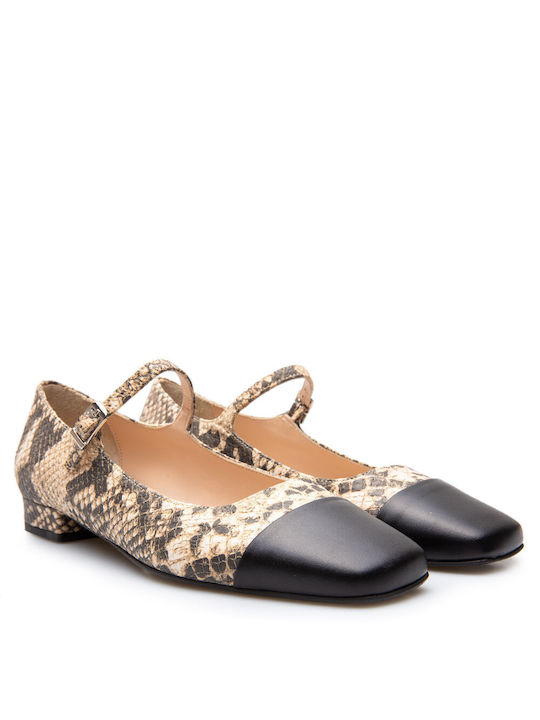 Labrini Damen Ballerinas in Beige Farbe