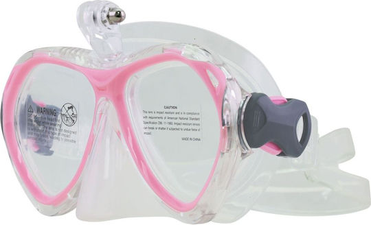 Speedo Μάσκα Θαλάσσης με Αναπνευστήρα Παιδική Sport Dual Ροζ