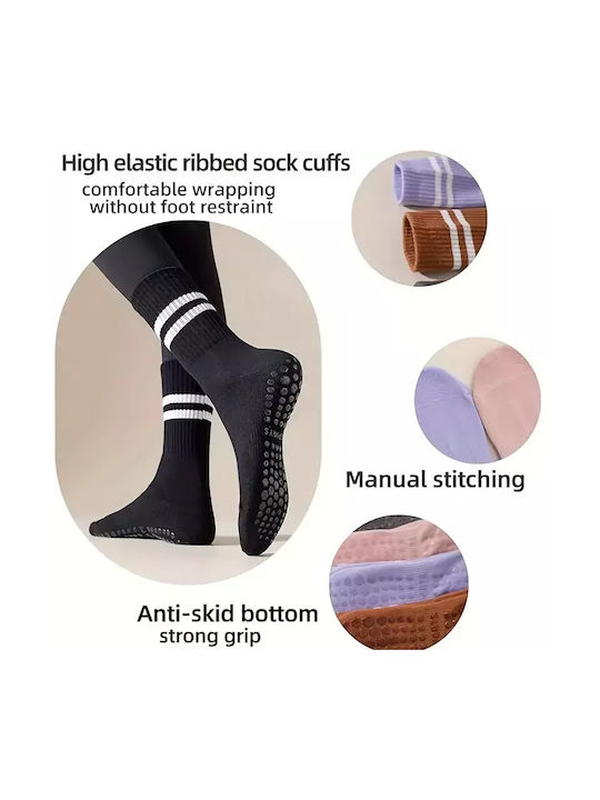 Non-Slip Athletic Socks Yoga Sports Yoga & Pilates Black