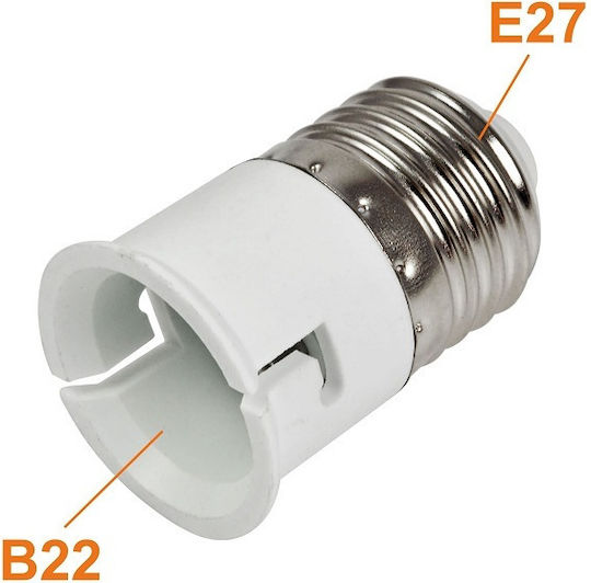 Power Socket with Socket E27 in White color