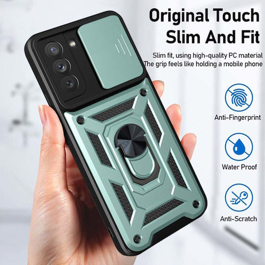 Techsuit Camshield Задна корица Пластмаса / Силикон Черен (Oppo Reno12 Pro)