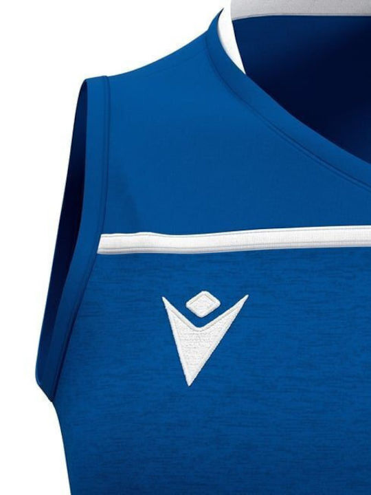 Bluză Sport pentru Femei cu Decolteu în V Royal Blue/White