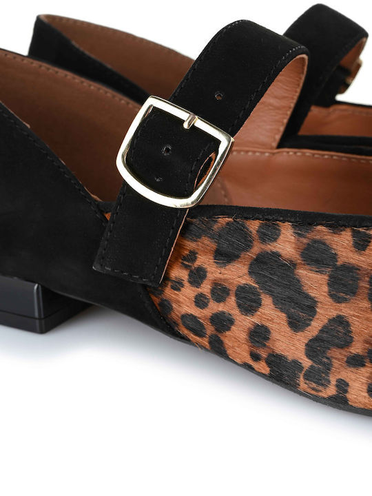 Pantofi balerini pentru femei Leopard