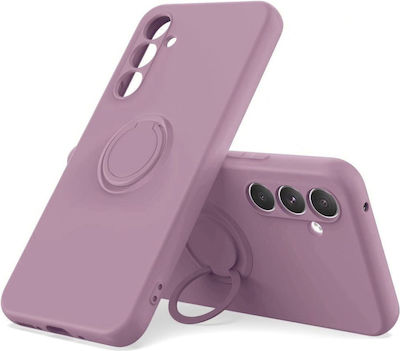 Finger Grip Back Cover Silicone Purple (Galaxy A55)