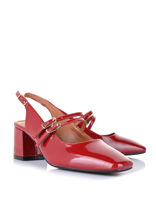 Gioseppo Patent Leather Burgundy Heels