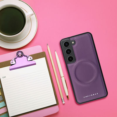 Roar Synthetic Leather Back Cover Purple (Galaxy A14)