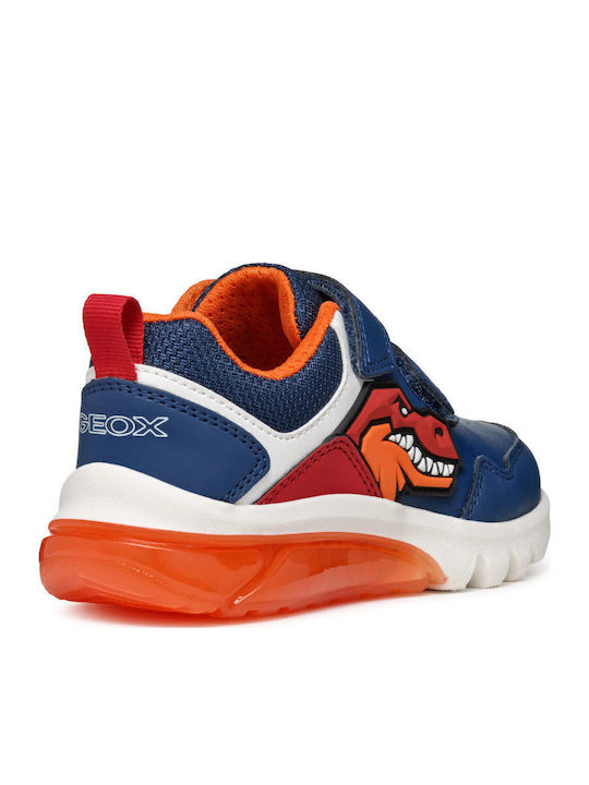 Sneaker Încălțăminte sport Joasa pentru copii Anatomici cu scai și lumini Albastre