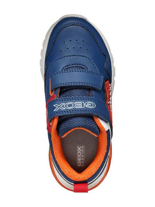 Sneaker Încălțăminte sport Joasa pentru copii Anatomici cu scai și lumini Albastre