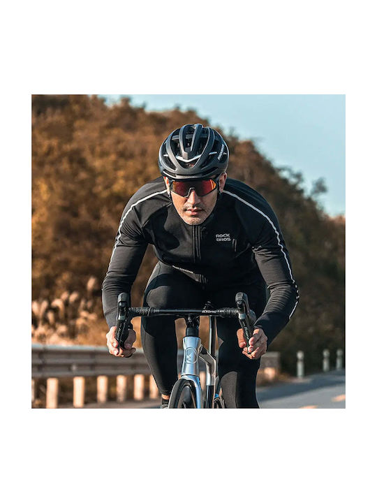 Rockbros Ανδρική Μακρυμάνικη Μπλούζα Road Bike Μαύρη