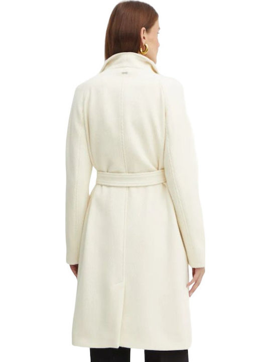 Cedandina Women's Ivory Coast Coat with Buttons