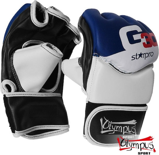 Olympus Sport Starpro G30 Synthetic Leather MMA Gloves Black