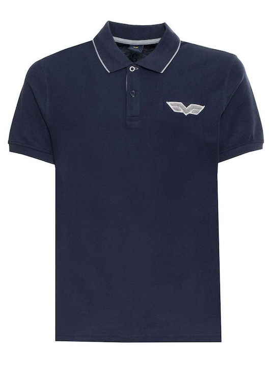 Armata Di Mare Men's Short Sleeve Blouse Polo Navy Blue