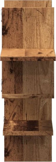 Vidaxl Wall Shelf Old Wood Look 124.5x18x60.5cm Chipboard 1 Piece Brown