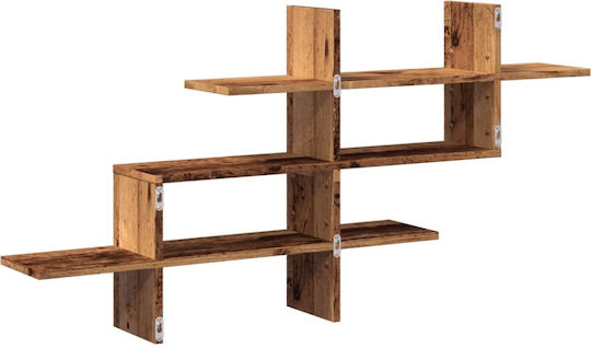 Vidaxl Wall Shelf Old Wood Look 124.5x18x60.5cm Chipboard 1 Piece Brown