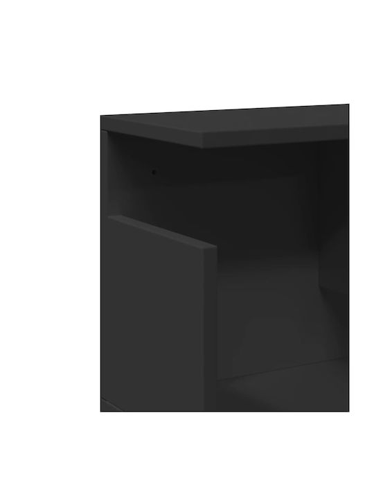 Black Wall Cabinet 80x20x30 cm Engineered Wood Black 80 x 20 x 30 Cm