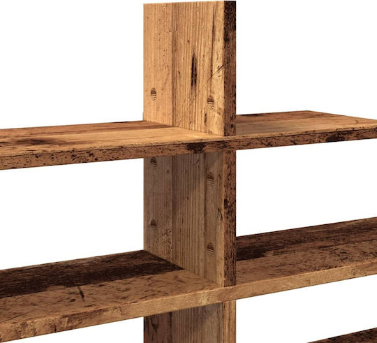 Vidaxl Wall Shelf Old Wood Look 124.5x18x60.5cm Chipboard 1 Piece Brown