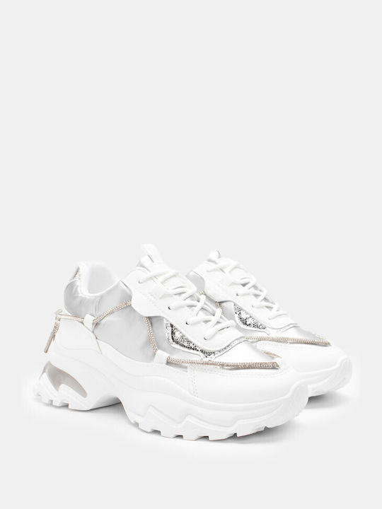 Luigi Chunky Sneakers White