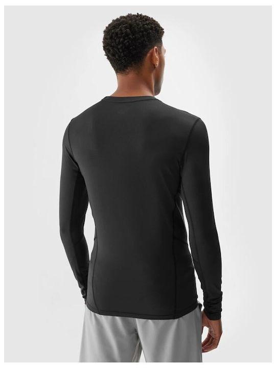 4F Functional Men's Athletic Long Sleeve Blouse Black