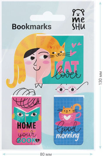 Meshu Magnetic Bookmarks Cat Lovers 3 Pcs