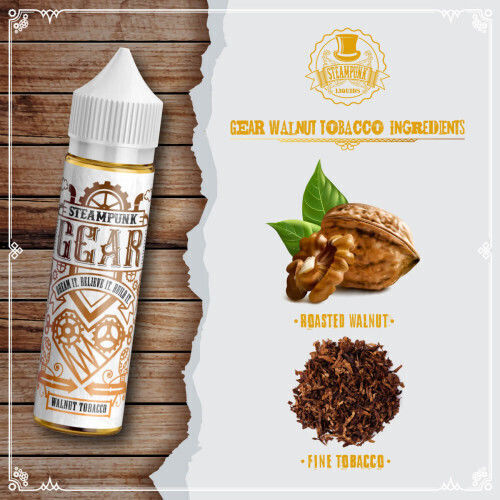 Walnuss Tabak 20ml 60ml Steampunk Gear Flavorshots