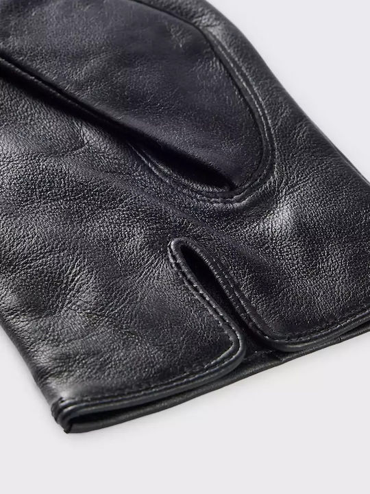 Schwarz Leder Handschuhe