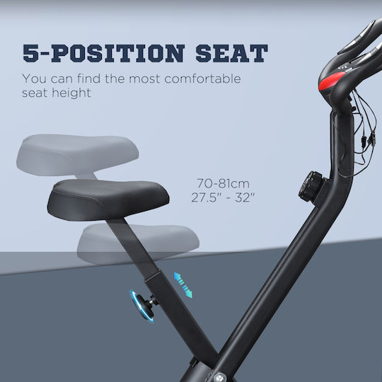 HomCom Îndoire Bicicletă de exerciții în picioare Magnetic