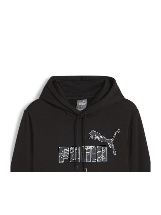 PUMA M Ess+ Sweatshirt Schwarz mit Kapuze