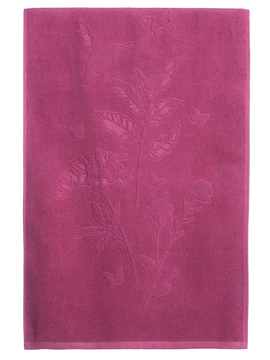 Nef-Nef Homeware Facecloth Premium Birds 50x90cm Rose Weight 550gr/m²