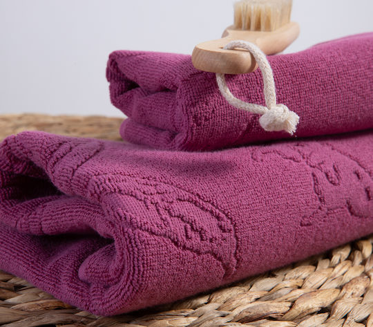 Nef-Nef Homeware Кърпа за лице Premium Birds 50x90см. Роза Тегло 550гр/кв.м