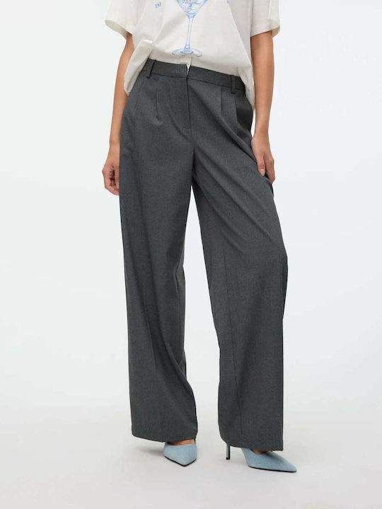 Vero Moda Women's Fabric Trousers Gray