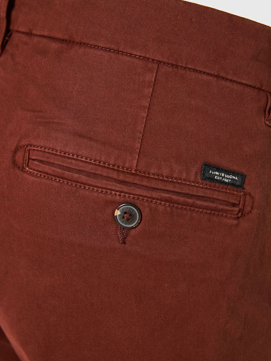 Trousers Chino in Regular Fit Burgundy