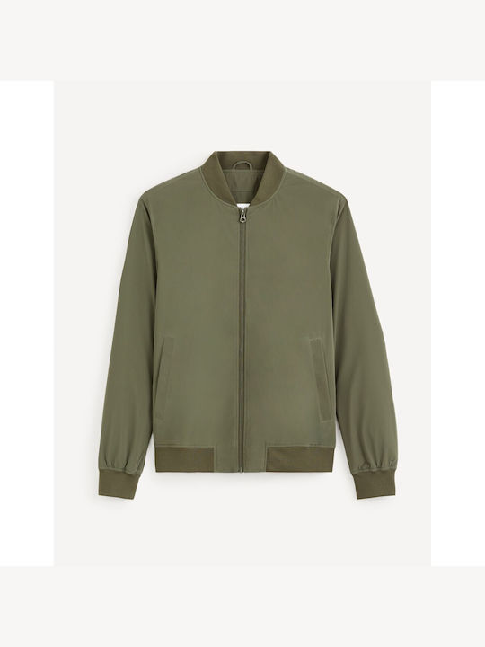 Celio Ανδρικό Μπουφάν Bomber Khaki