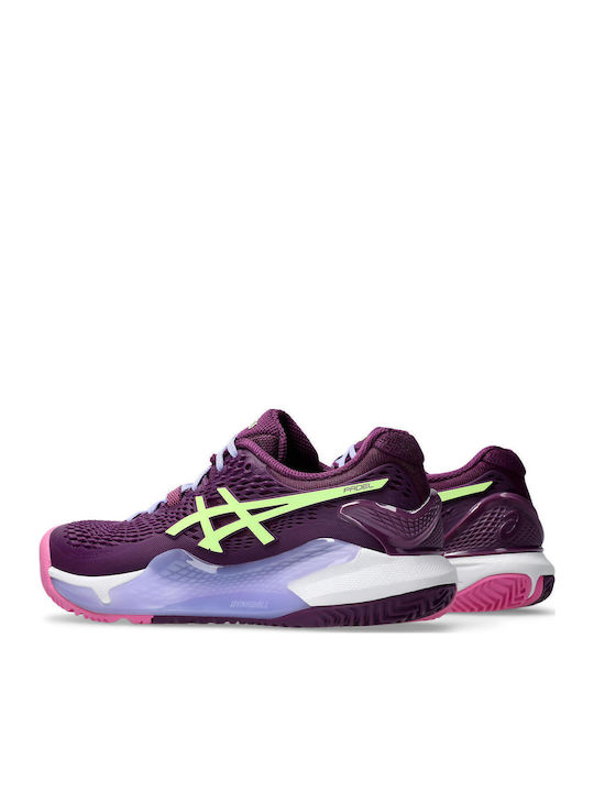 ASICS Gel-Resolution 9 Γυναικεία Παπούτσια Padel για Όλα τα Γήπεδα White / Fruit Punch