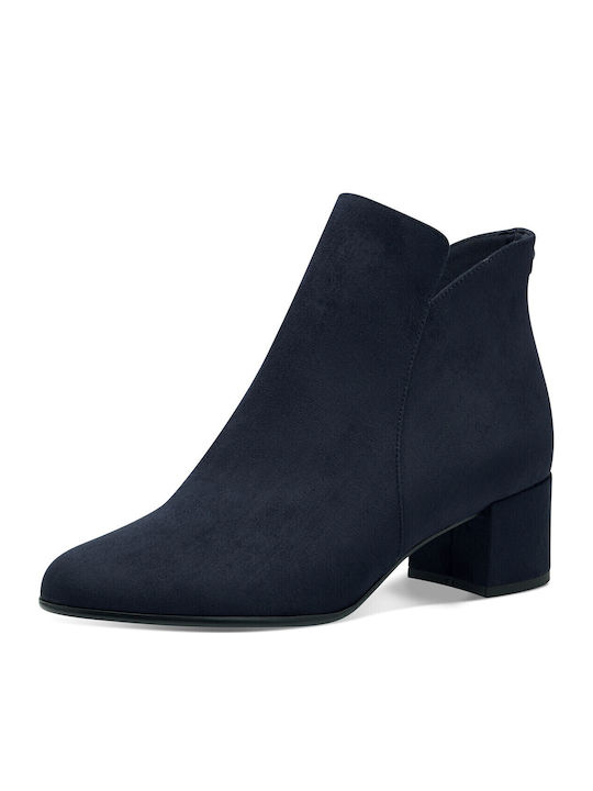 Women's Ankle Boots with Medium Heel Navy Blue