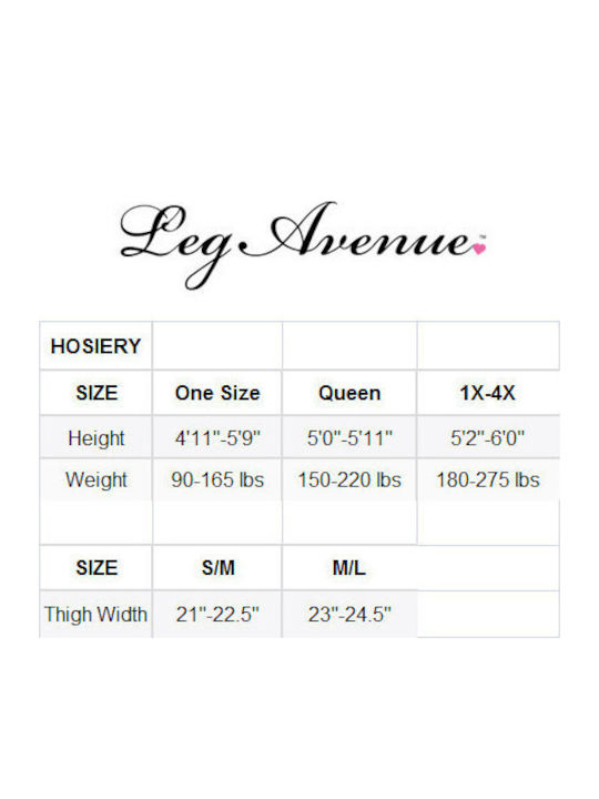 Leg Avenue Sexy Καλσόν Μαύρο