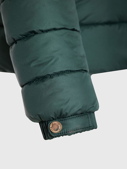 Scurtă Jachetă de femei Puffer Verde