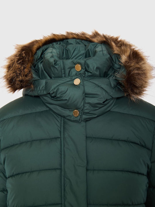 Scurtă Jachetă de femei Puffer Verde