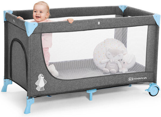 Kinderkraft Joy Laufstall mit Matratze Gray 126x75cm
