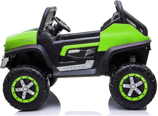 Детска Електрическа Кола Две места с Дистанционно управление Unimog Зелен