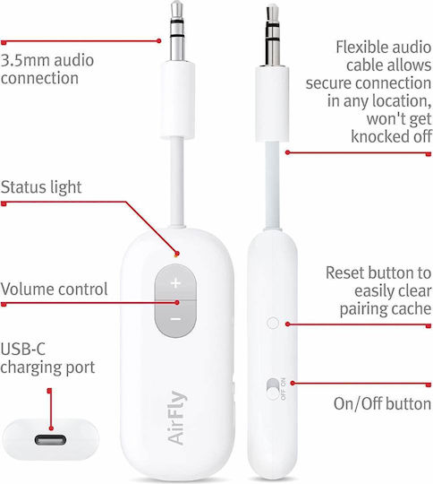 Twelve South Airfly Se Wireless Transmitter Apple AirPods Drahtlose Kopfhörer Bt Tw-ts-2259