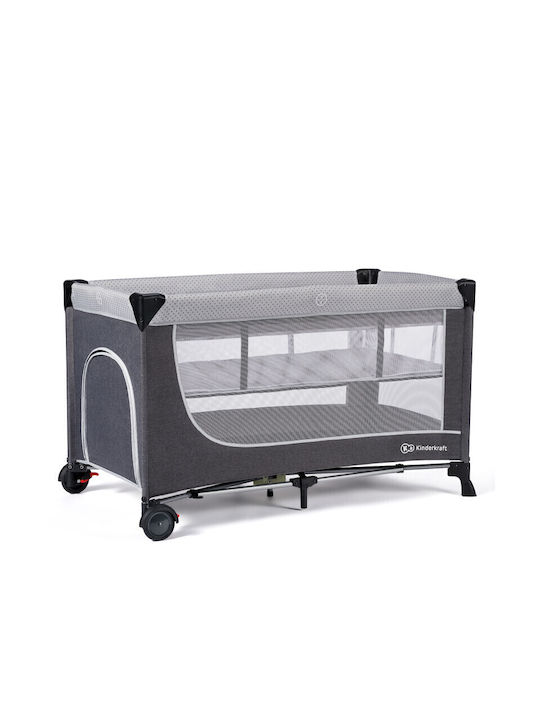 Kinderkraft Leody Playpen 2 Levels with Mattress Gray 126x65cm