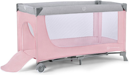 Kinderkraft Leody Παρκοκρέβατο 2 Επιπέδων Pink 126x65cm