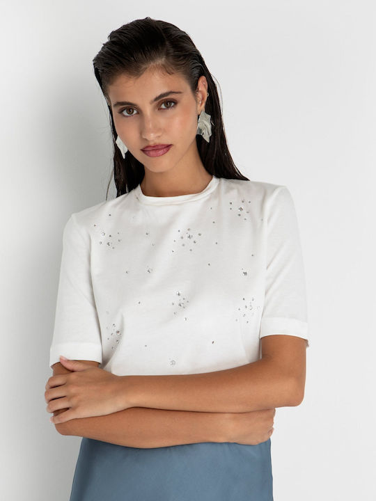 Toi&Moi Women's Blouse Short Sleeve White