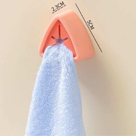 Cârlig de Baie Simplu cu șuruburi ​2.3x2.3cm Roz