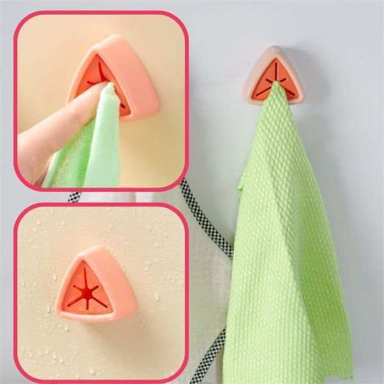 Cârlig de Baie Simplu cu șuruburi ​2.3x2.3cm Roz